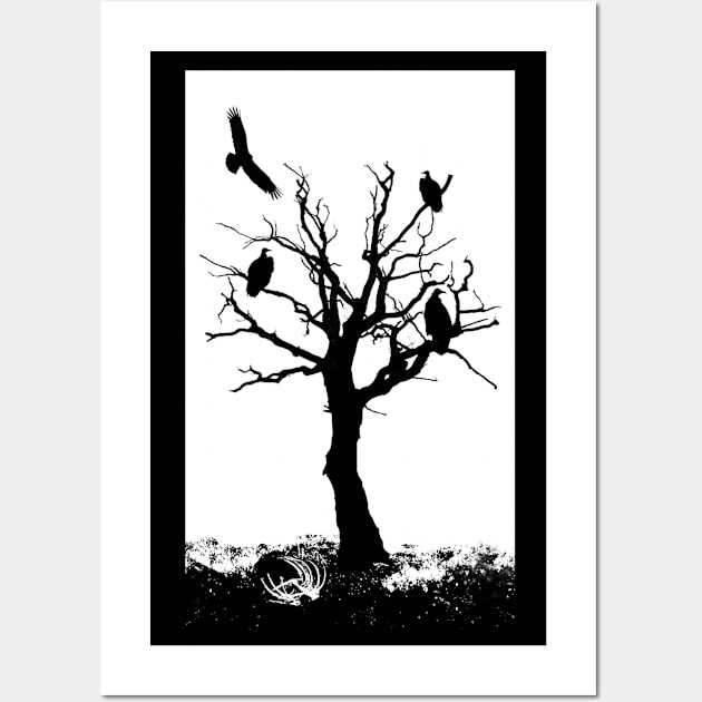 Vulture Tree Wall Art by NightmareCraftStudio